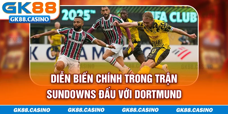 Diễn biến chính trong trận Sundowns đấu với Dortmund